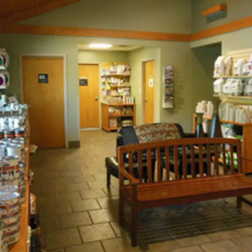 Lobby area and products at Animal Hospital of Signal Mountain